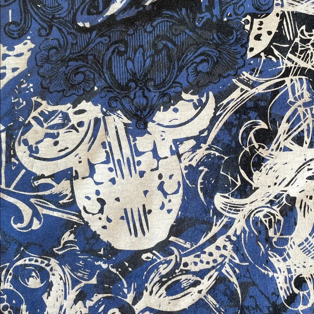 INC International Concepts Y2K Affliction Style Blue T-Shirt Men’s Medium - Picture 5 of 6